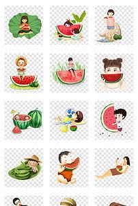 夏日吃瓜海报主题